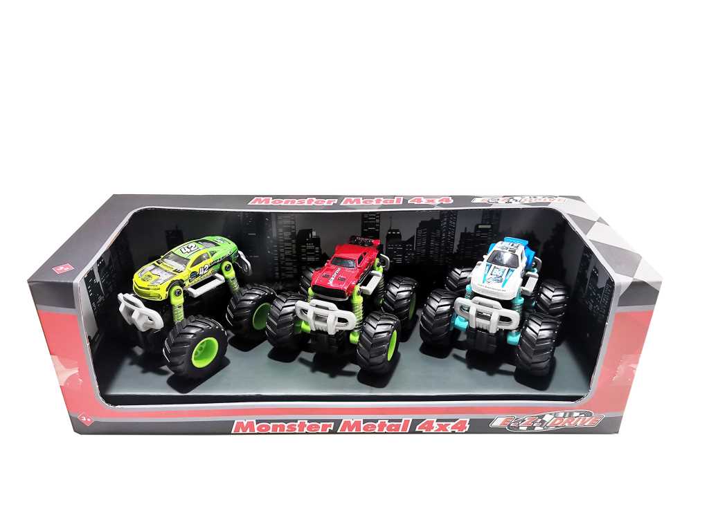 Pack de 3 véhicules Monster 4X4 EZ Drive : Maxi Toys, Véhicules modèles