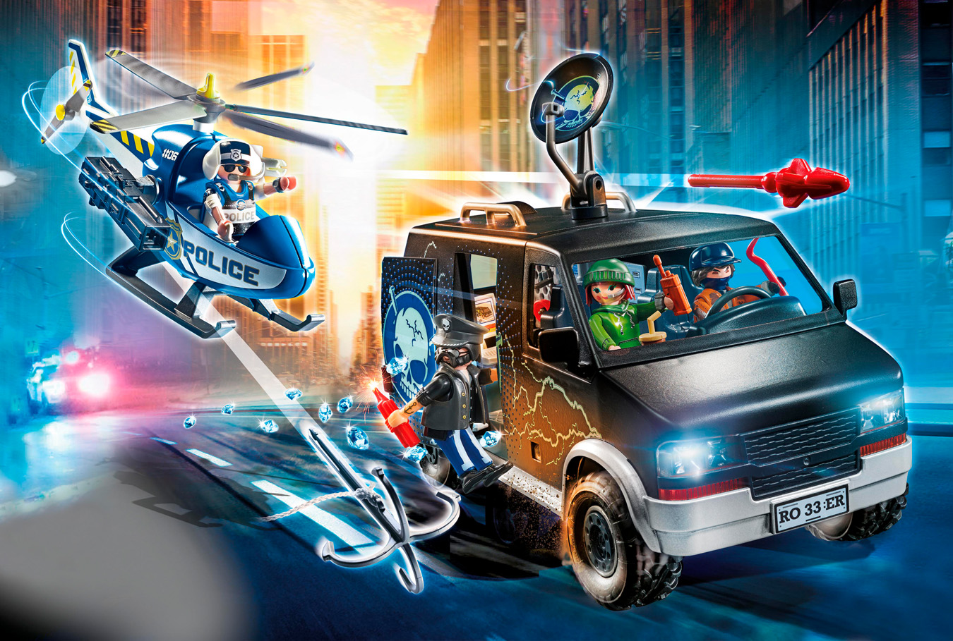 Camion De Bandits Et Policier Playmobil City Action Playmobil Maxi Toys Playmobil Playmobil Figurines Et Univers