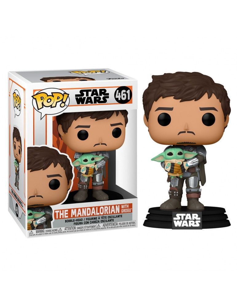 Figurine Pop Star Wars The Mandalorian Le Mandalorien Avec Bebe Yoda Funko Maxi Toys Figurines Pop Funko Figurines Et Univers